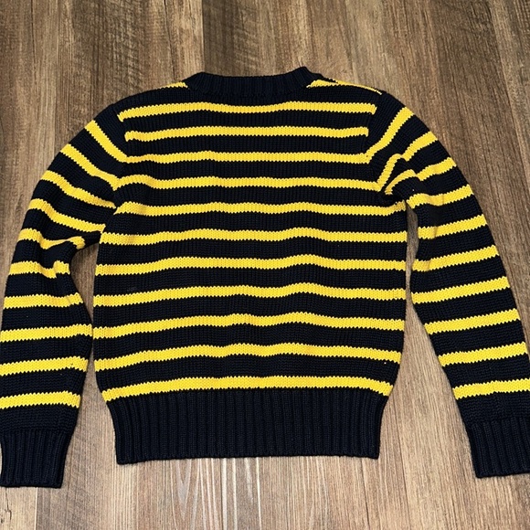 Polo Ralph Lauren Kid’s Rugby Striped Sweater size 5 Blue & Yellow EUC - Picture 3 of 3